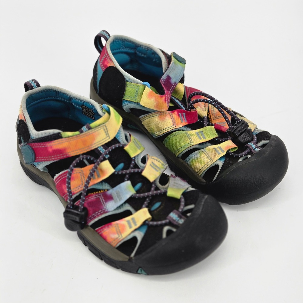 KEEN Newport H2 Tie Dye Rainbow Gorpcore Hiking Sandals Size Youth 3 EU 35 GUC